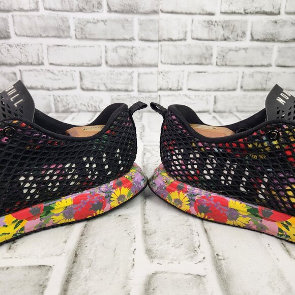 NOBULL Floral Diamond Mesh Runner Men's Size 11 Black Athletic Workout Sneakers - Picture 4 of 10